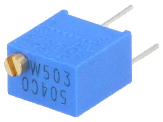 Potentiometer: montage-; meerslagen; 50kΩ; 250mW; ±10%; lineair Potentiometer: montage-; meerslagen; 50kΩ; 250mW; ±10%; lineair